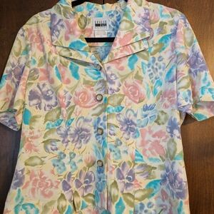 Leslie Fay Pastel Floral Dress